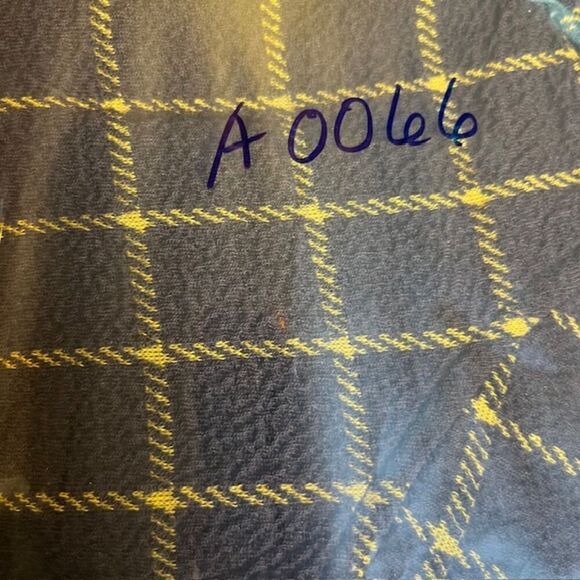 Oddy Plaid Ruffle Zip Up Jacket Chestnut Brown / Gold Windowpane Size Small - Picture 15 of 15